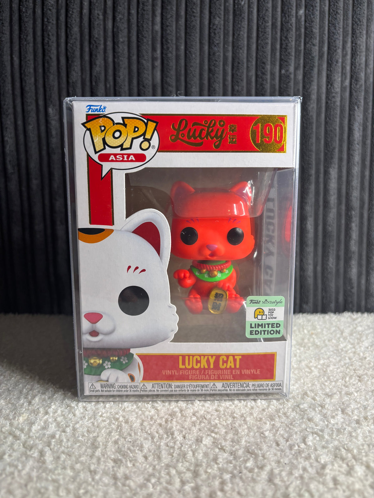 Funko Pop! Asia – Lucky Cat #190 – Éd ition limitée de la convention d'automne 2023 (Rouge)