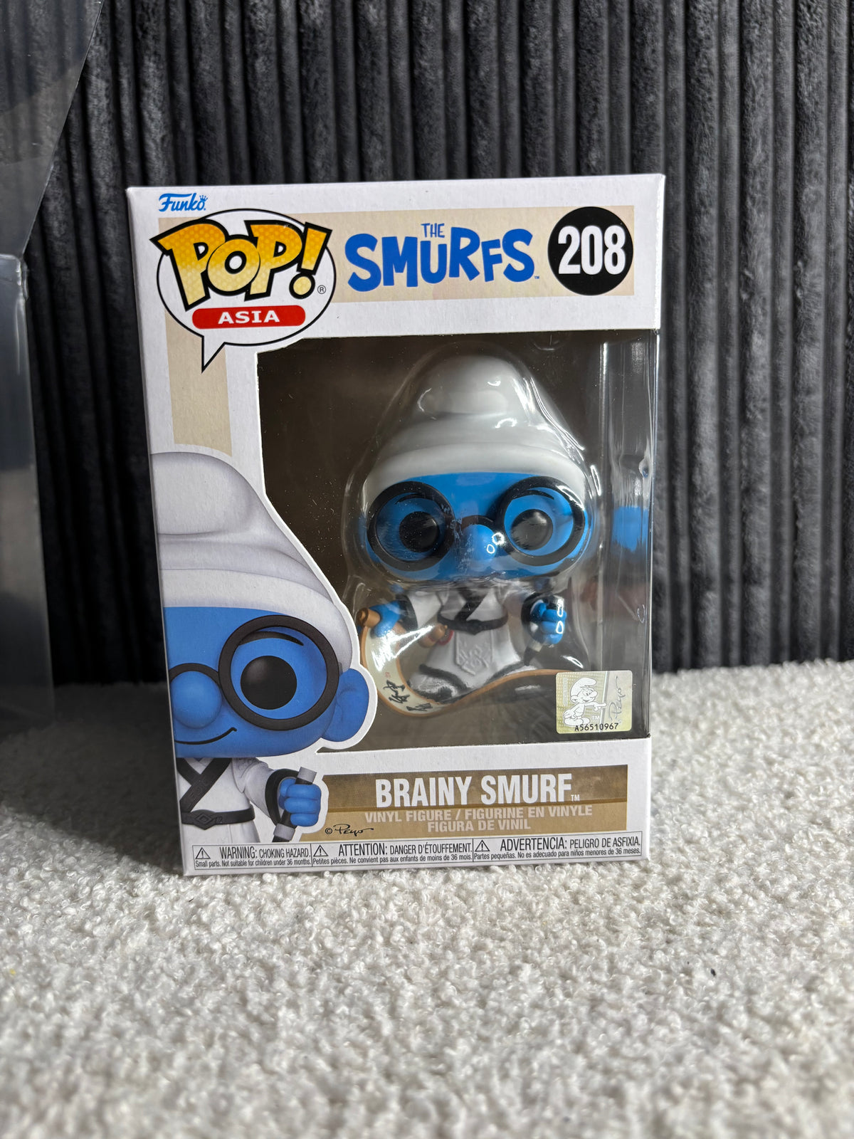 Funko Pop! Asia: The Smurfs – Brainy Smurf #208 (Exclusive Edition)
