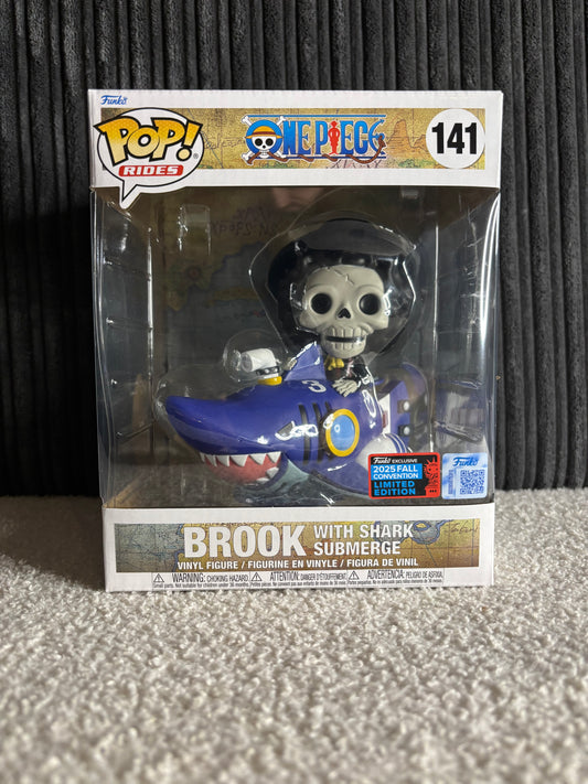 Funko Pop! Rides – Brook avec Shark Submerge #141 (One Piece – Édition limitée Fall Convention 2023)