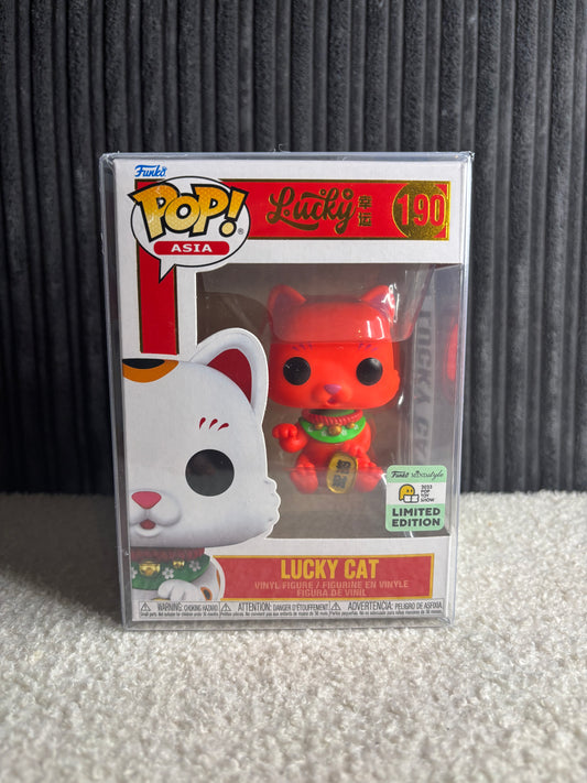 Funko Pop! Asia – Lucky Cat #190 – Éd ition limitée de la convention d'automne 2023 (Rouge)