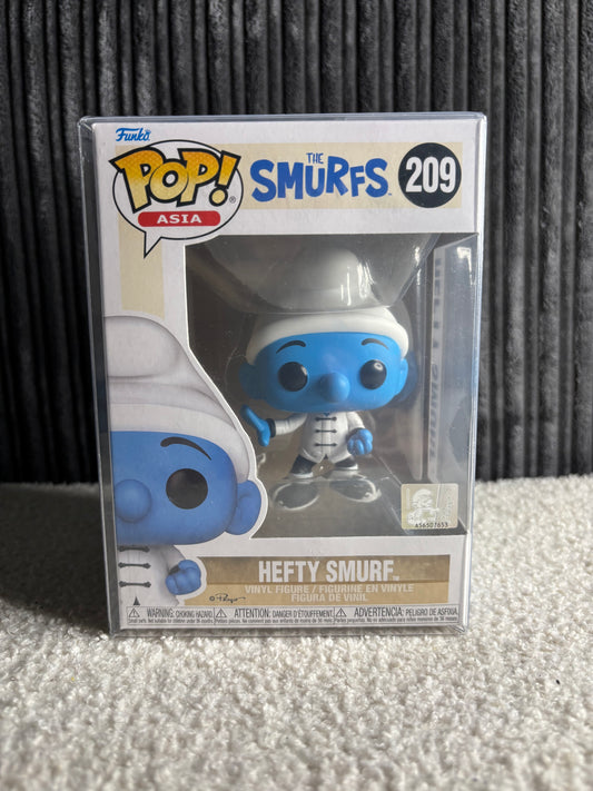 Funko Pop! Asia : Les Schtroumpfs – Schtroumpf Costaud #209 (Édition Exclusive)