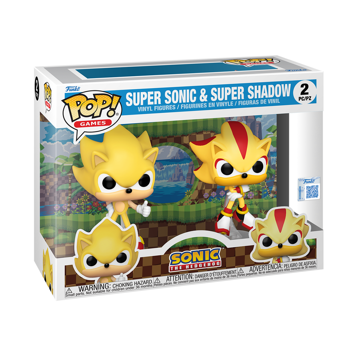 Funko Pop! Games – Super Sonic & Super Shadow (Lot de 2)