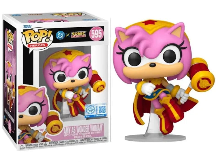 Funko Pop! Heroes – Amy en Wonder Woman #595 (Sonic the Hedgehog x DC)