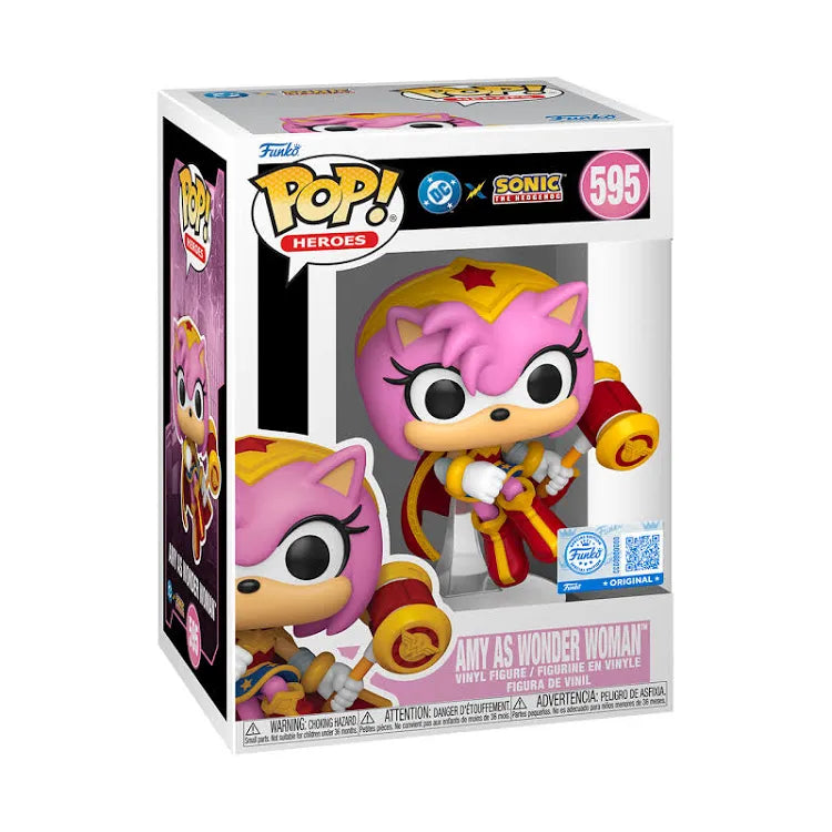 Funko Pop! Heroes – Amy en Wonder Woman #595 (Sonic the Hedgehog x DC)