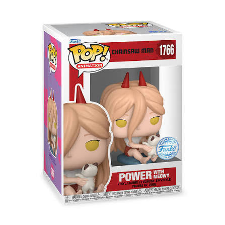 Funko Pop! Animation – Power with Meowy #1766 (Chainsaw Man – Édition Spéciale)