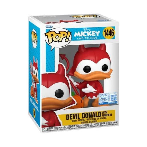 Funko Pop! Disney – Donald Diable avec citrouille n° 1446 (Mickey et ses amis – Édition Halloween)