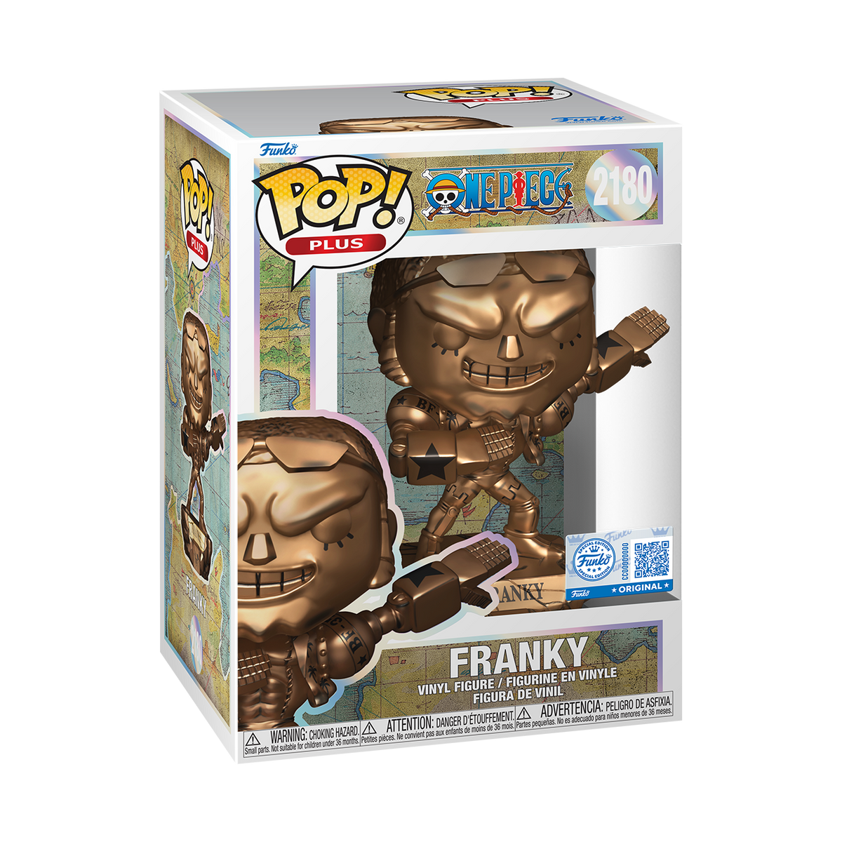 Funko Pop! Plus – Franky #2180 (One Piece) – Édition Bronze Métallisé